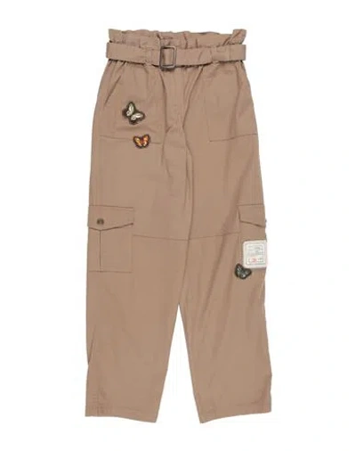 Dolce & Gabbana Kids'  Toddler Girl Pants Sand Size 5 Cotton, Elastane, Polyester In Brown