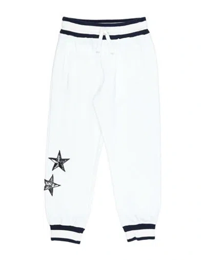 Dolce & Gabbana Babies'  Toddler Girl Pants White Size 5 Cotton, Polyester, Elastane