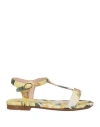 Dolce & Gabbana Toddler Girl Sandals Light Yellow Size 9c Lambskin In Yellow