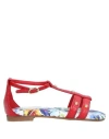 Dolce & Gabbana Toddler Girl Sandals Red Size 10c Calfskin In Red