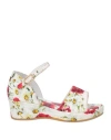 Dolce & Gabbana Toddler Girl Sandals White Size 9c Viscose, Cotton In White