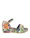 Dolce & Gabbana Toddler Girl Sandals White Size 9.5c Viscose, Cotton In White