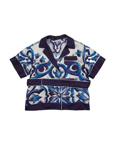 Dolce & Gabbana Babies'  Toddler Girl Shirt Blue Size 4 Silk