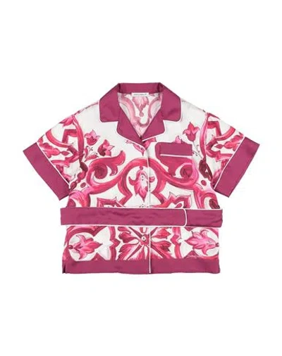 Dolce & Gabbana Babies'  Toddler Girl Shirt Fuchsia Size 4 Silk In Pink