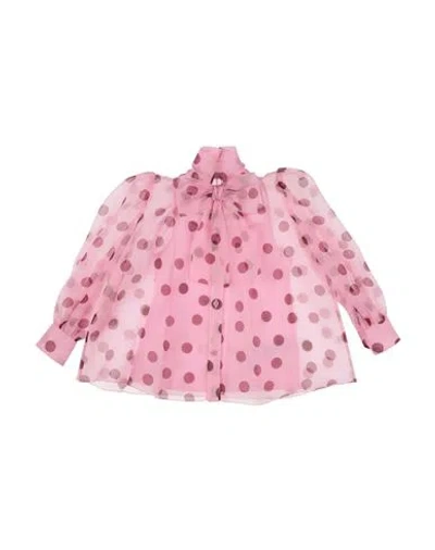 Dolce & Gabbana Babies'  Toddler Girl Shirt Pink Size 5 Silk, Polyester