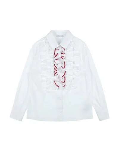 Dolce & Gabbana Babies'  Toddler Girl Shirt White Size 5 Cotton, Elastane