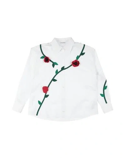 Dolce & Gabbana Babies'  Toddler Girl Shirt White Size 7 Cotton, Polyester