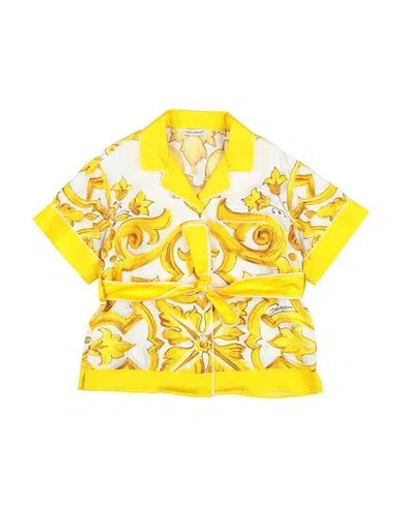 Dolce & Gabbana Babies'  Toddler Girl Shirt Yellow Size 3 Silk