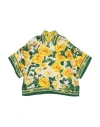 Dolce & Gabbana Toddler Girl Shirt Yellow Size 4 Silk In Yellow