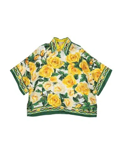 Dolce & Gabbana Babies'  Toddler Girl Shirt Yellow Size 4 Silk