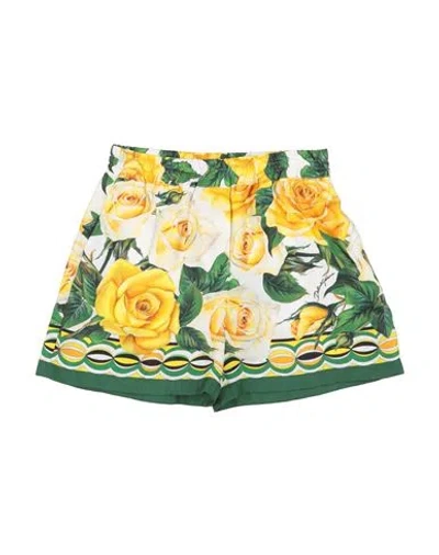 Dolce & Gabbana Babies'  Toddler Girl Shorts & Bermuda Shorts Yellow Size 4 Silk
