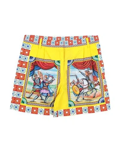 Dolce & Gabbana Babies'  Toddler Girl Shorts & Bermuda Shorts Yellow Size 7 Cotton