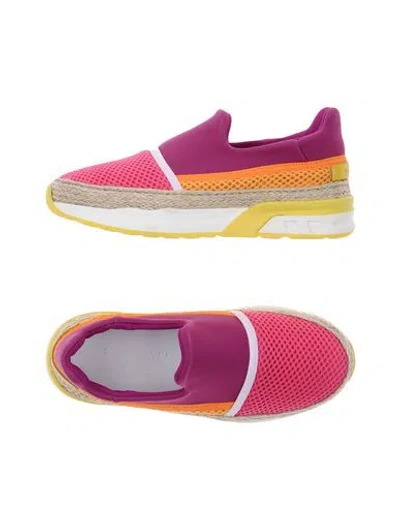 Dolce & Gabbana Babies'  Toddler Girl Sneakers Fuchsia Size 9.5c Viscose, Polyamide, Polyester, Elastane In Pink