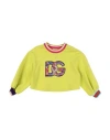 Dolce & Gabbana Babies'  Toddler Girl Sweatshirt Acid Green Size 3 Cotton, Elastane