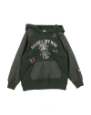 DOLCE & GABBANA DOLCE & GABBANA TODDLER GIRL SWEATSHIRT MILITARY GREEN SIZE 7 COTTON, POLYAMIDE