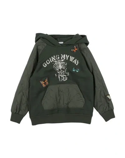 Dolce & Gabbana Babies'  Toddler Girl Sweatshirt Military Green Size 7 Cotton, Polyamide