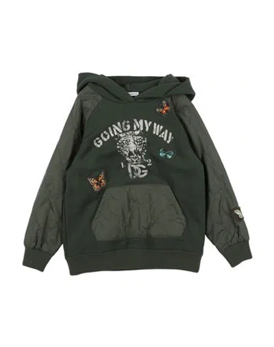 Dolce & Gabbana Babies'  Toddler Girl Sweatshirt Military Green Size 5 Cotton, Polyamide
