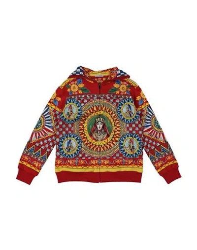 Dolce & Gabbana Babies'  Toddler Girl Sweatshirt Red Size 6 Cotton, Elastane