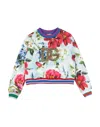 Dolce & Gabbana Toddler Girl Sweatshirt Sky Blue Size 5 Cotton, Polyester, Silk, Acrylic In Blue