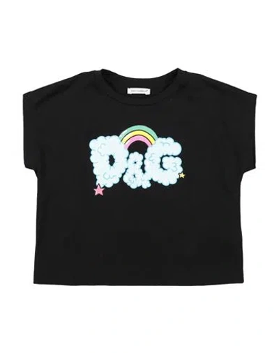 Dolce & Gabbana Babies'  Toddler Girl T-shirt Black Size 7 Cotton