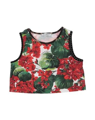 Dolce & Gabbana Babies'  Toddler Girl T-shirt Dark Green Size 5 Polyamide, Elastane