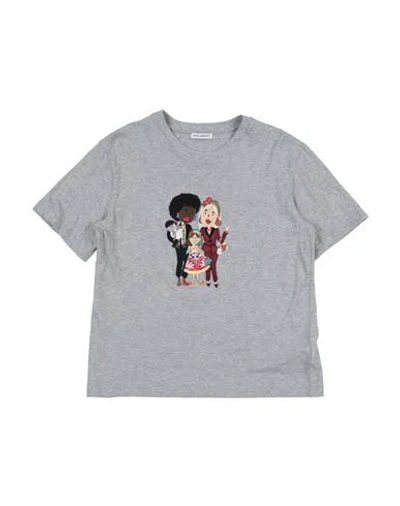 Dolce & Gabbana Babies'  Toddler Girl T-shirt Grey Size 6 Cotton, Polyester, Silk, Wool, Synthetic Fibers