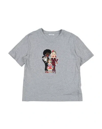 Dolce & Gabbana Babies'  Toddler Girl T-shirt Grey Size 5 Cotton, Polyester, Silk, Wool, Synthetic Fibers
