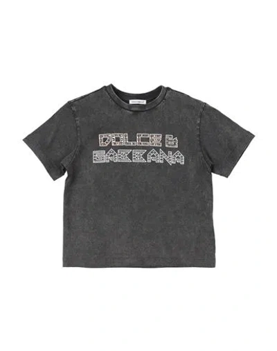 Dolce & Gabbana Babies'  Toddler Girl T-shirt Lead Size 5 Cotton In Grey