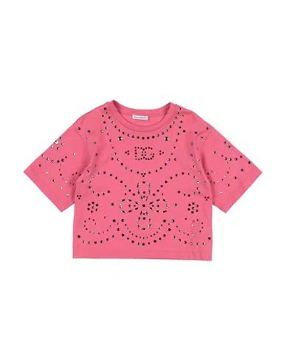 Dolce & Gabbana Babies'  Toddler Girl T-shirt Pink Size 3 Cotton, Glass