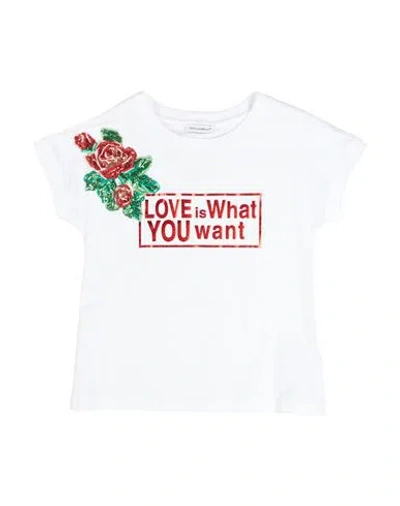Dolce & Gabbana Babies'  Toddler Girl T-shirt White Size 5 Cotton