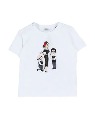 Dolce & Gabbana Babies'  Toddler Girl T-shirt White Size 6 Cotton