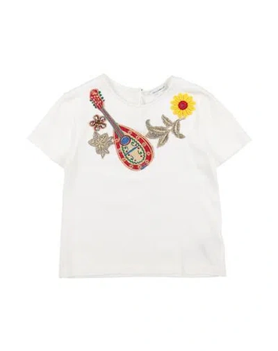Dolce & Gabbana Babies'  Toddler Girl T-shirt White Size 4 Cotton