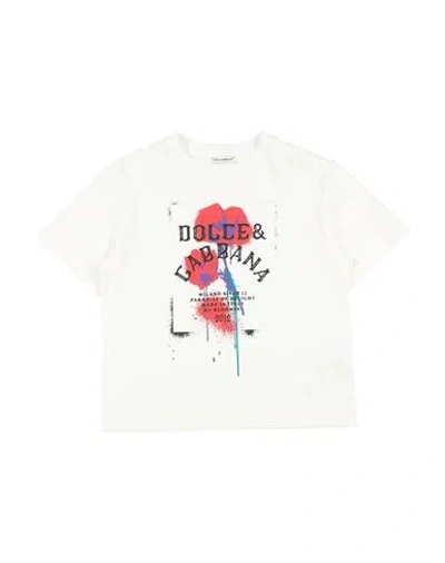 Dolce & Gabbana Babies'  Toddler Girl T-shirt White Size 7 Cotton
