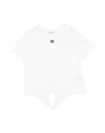 Dolce & Gabbana Babies'  Toddler Girl T-shirt White Size 4 Cotton, Zamak