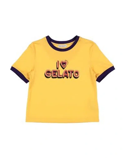 Dolce & Gabbana Babies'  Toddler Girl T-shirt Yellow Size 4 Cotton