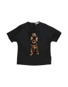 Dolce & Gabbana Toddler Girl Top Black Size 5 Viscose, Silk, Elastane In Black