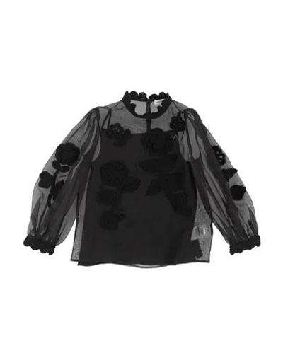 Dolce & Gabbana Babies'  Toddler Girl Top Black Size 5 Silk