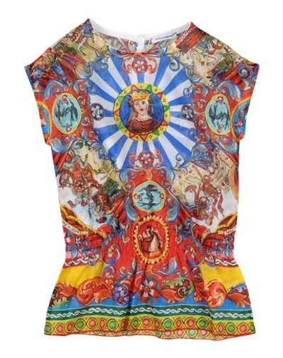 Dolce & Gabbana Babies'  Toddler Girl Top Red Size 4 Cotton In Multi