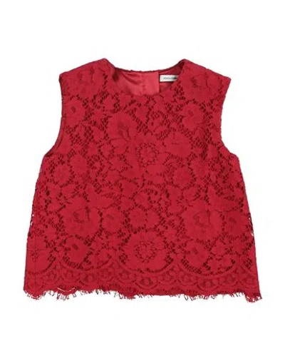 Dolce & Gabbana Babies'  Toddler Girl Top Red Size 4 Cotton, Viscose, Polyamide