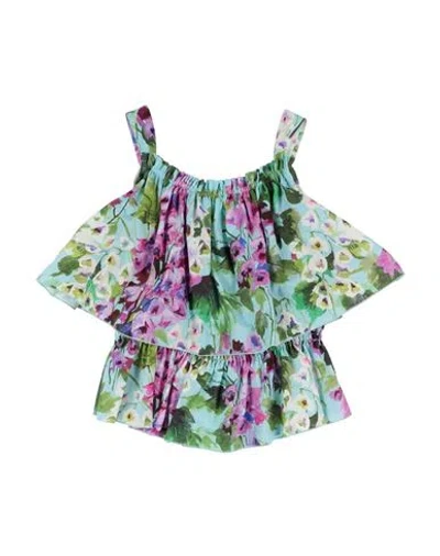 Dolce & Gabbana Babies'  Toddler Girl Top Sky Blue Size 3 Cotton