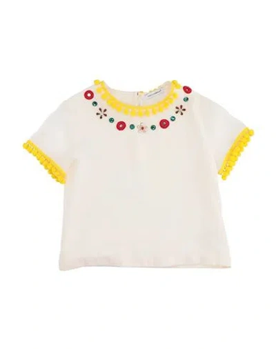 Dolce & Gabbana Babies'  Toddler Girl Top White Size 4 Silk