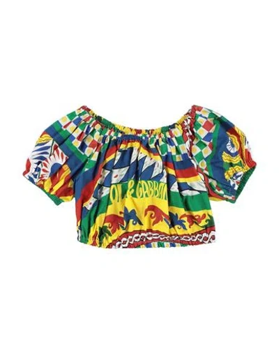 Dolce & Gabbana Babies'  Toddler Girl Top Yellow Size 4 Cotton