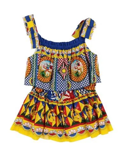 Dolce & Gabbana Babies'  Toddler Girl Top Yellow Size 6 Cotton