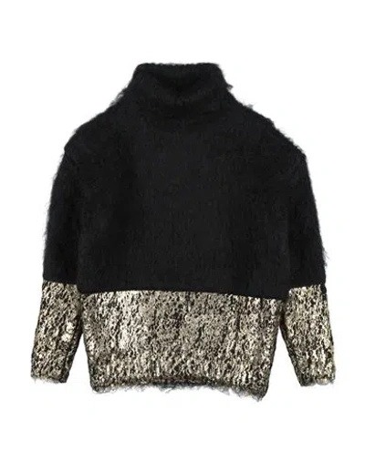 Dolce & Gabbana Babies'  Toddler Girl Turtleneck Black Size 6 Mohair Wool, Polyamide