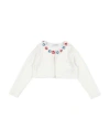 Dolce & Gabbana Babies'  Toddler Girl Wrap Cardigans Ivory Size 3 Cotton, Silk, Viscose In White