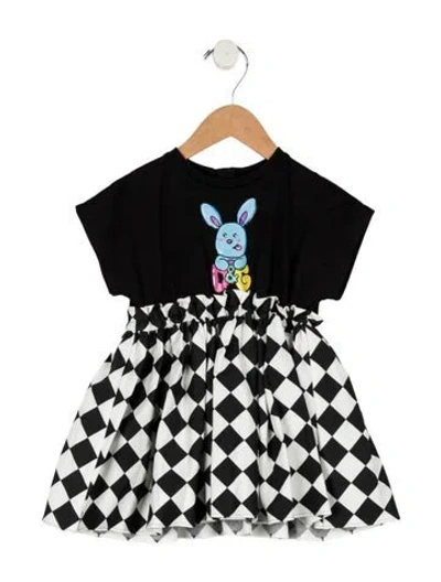 Pre-owned Dolce & Gabbana Babies' Toddler Girls' Checkerboard Print Dress W/tags In Multi
