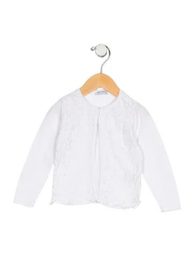 Pre-owned Dolce & Gabbana Babies' Toddler Girls' Cotton Cardigan In White