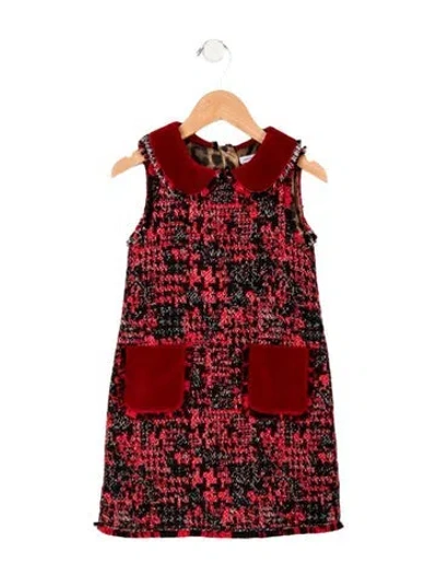 Pre-owned Dolce & Gabbana Babies' Toddler Girls Fantasia Dress W/tags In Black/red