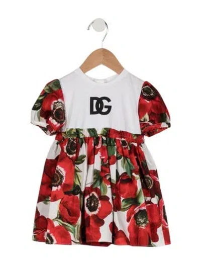 Pre-owned Dolce & Gabbana Babies' Toddler Girls' Floral Print Dress In Multi