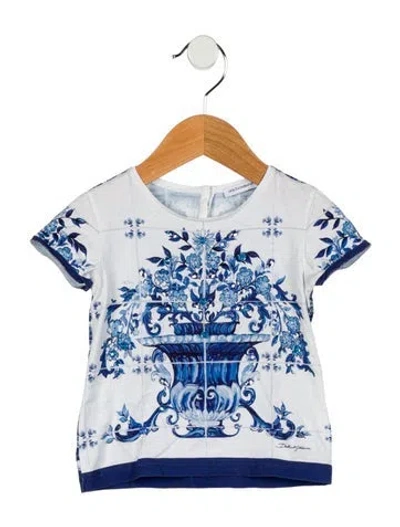 Pre-owned Dolce & Gabbana Babies' Toddler Girls' Floral Print Top In Multi